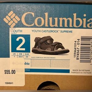 Brand New in Box Boys Size 2 Columbia Sandals.